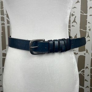 Joe’s Jeans Navy Blue Handmade Leather Belt S